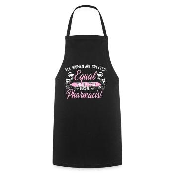 Pharmacy Tech Technician - Cooking Apron - black - Front - AI Model Male 185 dark (185cm)