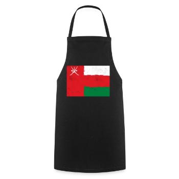 Flagge von Oman - Kochschürze - Schwarz - Vorne - AI Model Male 185 dark (185cm)