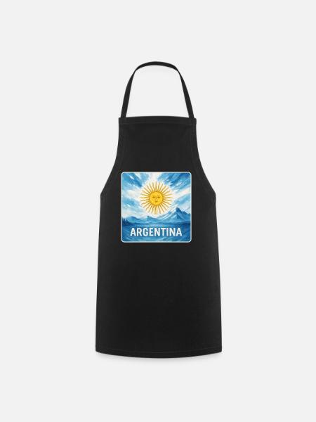 Argentinien Nationalfarben Design - Kochschürze - Schwarz