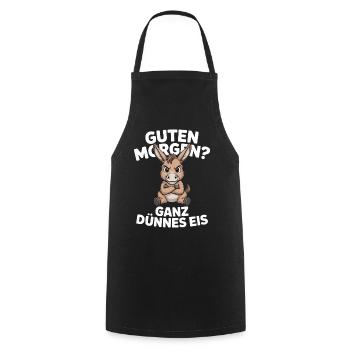 Good morning? Very thin ! Funny donkey - Cooking Apron - black - Front - AI Model Male 185 dark (185cm)