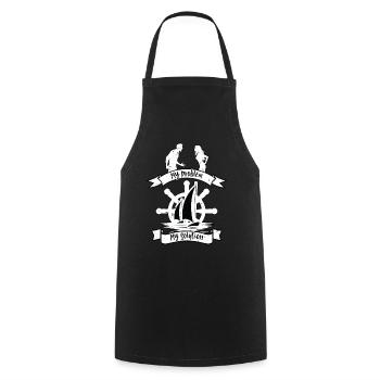 Navigation Mon problème Mon pictogramme Maman adore faire du nautisme - Tablier de cuisine - noir - Devant - AI Model Male 185 dark (185cm)