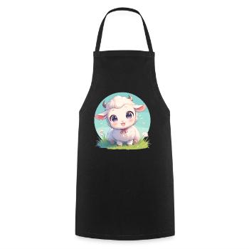 Sheep Sheep - Cooking Apron - black - Front - AI Model Male 185 dark (185cm)