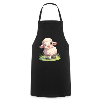 Sheep Sheep - Cooking Apron - black - Front - AI Model Male 185 dark (185cm)