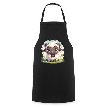 Sheep Sheep - Cooking Apron - black - Front - AI Model Male 185 dark (185cm)