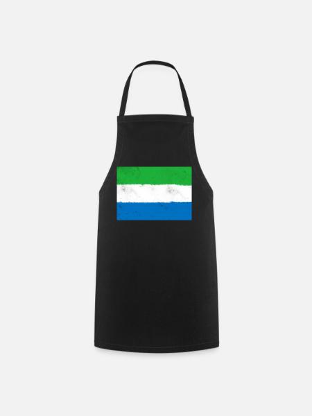 Flagge von Sierra Leone - Kochschürze - Schwarz
