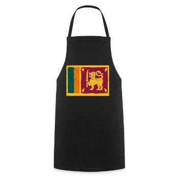 Flag of Sri Lanka - Cooking Apron - black - Front - AI Model Male 185 dark (185cm)