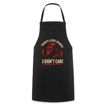 99 % de chances que je m’en fiche - Tablier de cuisine - noir - Devant - AI Model Male 185 dark (185cm)