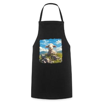 Sheep Sheep - Cooking Apron - black - Front - AI Model Male 185 dark (185cm)