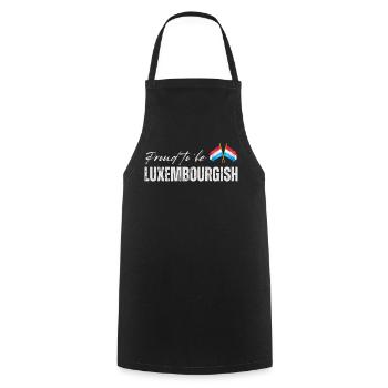 Luxembourger proud, I love Luxembourg - Cooking Apron - black - Front - AI Model Male 185 dark (185cm)
