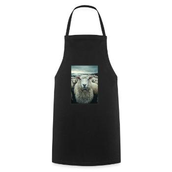 Sheep Sheep - Cooking Apron - black - Front - AI Model Male 185 dark (185cm)