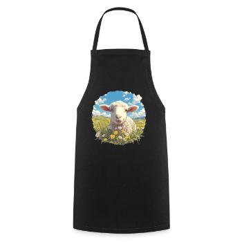 Sheep Sheep - Cooking Apron - black - Front - AI Model Male 185 dark (185cm)