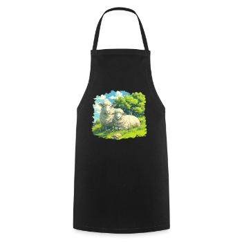 Sheep Sheep - Cooking Apron - black - Front - AI Model Male 185 dark (185cm)
