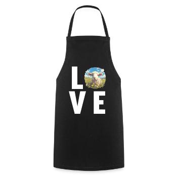 Sheep Sheep - Cooking Apron - black - Front - AI Model Male 185 dark (185cm)