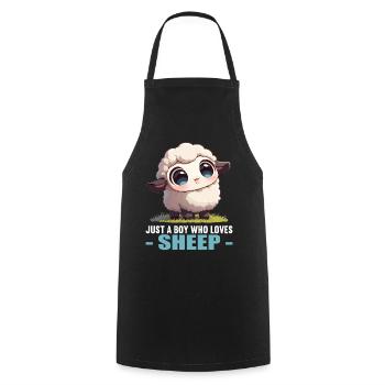 Sheep Sheep - Cooking Apron - black - Front - AI Model Male 185 dark (185cm)