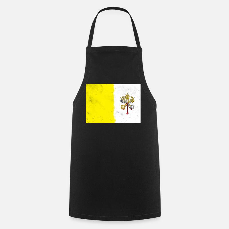Drapeau du Vatican - Tablier de cuisine - noir