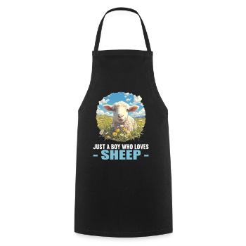 Sheep Sheep - Cooking Apron - black - Front - AI Model Male 185 dark (185cm)