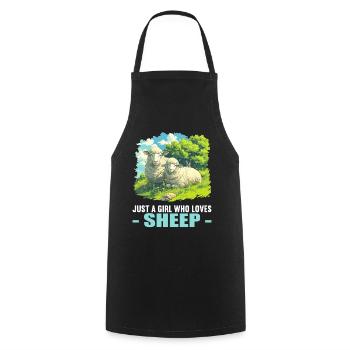 Sheep Sheep - Cooking Apron - black - Front - AI Model Male 185 dark (185cm)
