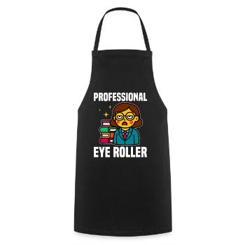 ROULEAU D’YEUX PROFESSIONNEL - CADEAU ENSEIGNANT - Tablier de cuisine - noir - Devant - AI Model Male 185 dark (185cm)
