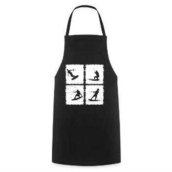 Wakeboarder Wakeboarding Wakeboarder Wakesurfing - Cooking Apron - black - Front - AI Model Male 185 dark (185cm)