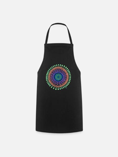 Mandala Traum - Kochschürze - Schwarz