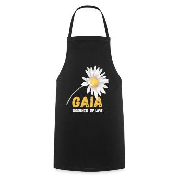 Earth’s spirit - Cooking Apron - black - Front - AI Model Male 185 dark (185cm)