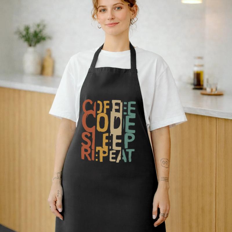 Coffee Code Sleep Repeat – Developer Design Cooking Apron
