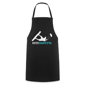 Ride the Wind – Kitesurf Style - Cooking Apron - black - Front - AI Model Male 185 dark (185cm)