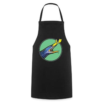 Nasal Moray Eel Ghost Moray - Cooking Apron - black - Front - AI Model Male 185 dark (185cm)
