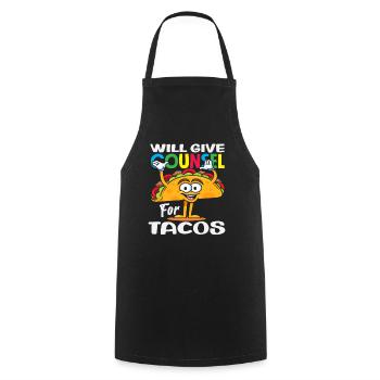 Schulberater Bietet Beratung Für Tacos - Kochschürze - Schwarz - Vorne - AI Model Male 185 dark (185cm)
