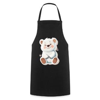 Süßer Bär – Geschenkidee für Wald- & Tierfans - Kochschürze - Schwarz - Vorne - AI Model Male 185 dark (185cm)