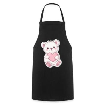 Süßer Bär – Geschenkidee für Wald- & Tierfans - Kochschürze - Schwarz - Vorne - AI Model Male 185 dark (185cm)