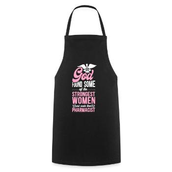 Pharmacy Tech Technician - Cooking Apron - black - Front - AI Model Male 185 dark (185cm)
