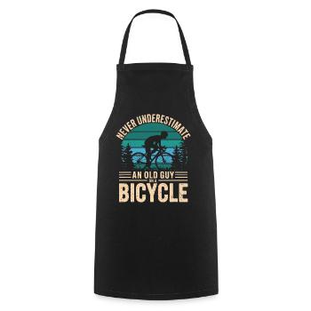 Vintage Cycling Tribute for Bike Enthusiasts - Cooking Apron - black - Front - AI Model Male 185 dark (185cm)