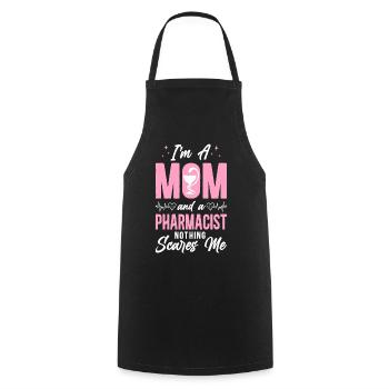 Technicien en pharmacie - Tablier de cuisine - noir - Devant - AI Model Male 185 dark (185cm)