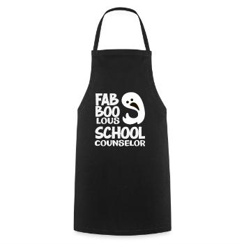 L’ de conseiller scolaire de Fab Boo Lou - Tablier de cuisine - noir - Devant - AI Model Male 185 dark (185cm)