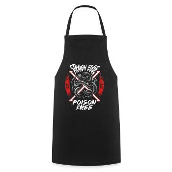 Straight Edge Vegan, Anti-Drug, Punk - Cooking Apron - black - Front - AI Model Male 185 dark (185cm)