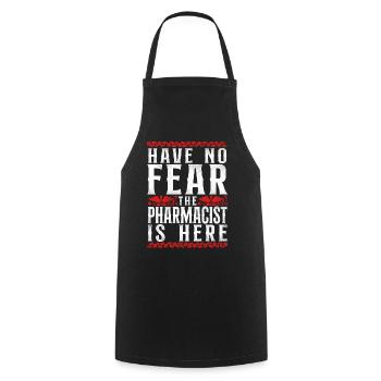 Pharmacy Tech Technician - Cooking Apron - black - Front - AI Model Male 185 dark (185cm)