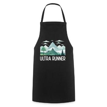 Ultra Runner - Cooking Apron - black - Front - AI Model Male 185 dark (185cm)