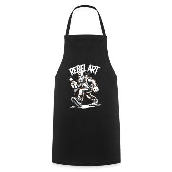 Rebel Art Graffiti Street Artist Sprayer Urban - Cooking Apron - black - Front - AI Model Male 185 dark (185cm)