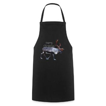 Merry Christmas - Cooking Apron - black - Front - AI Model Male 185 dark (185cm)