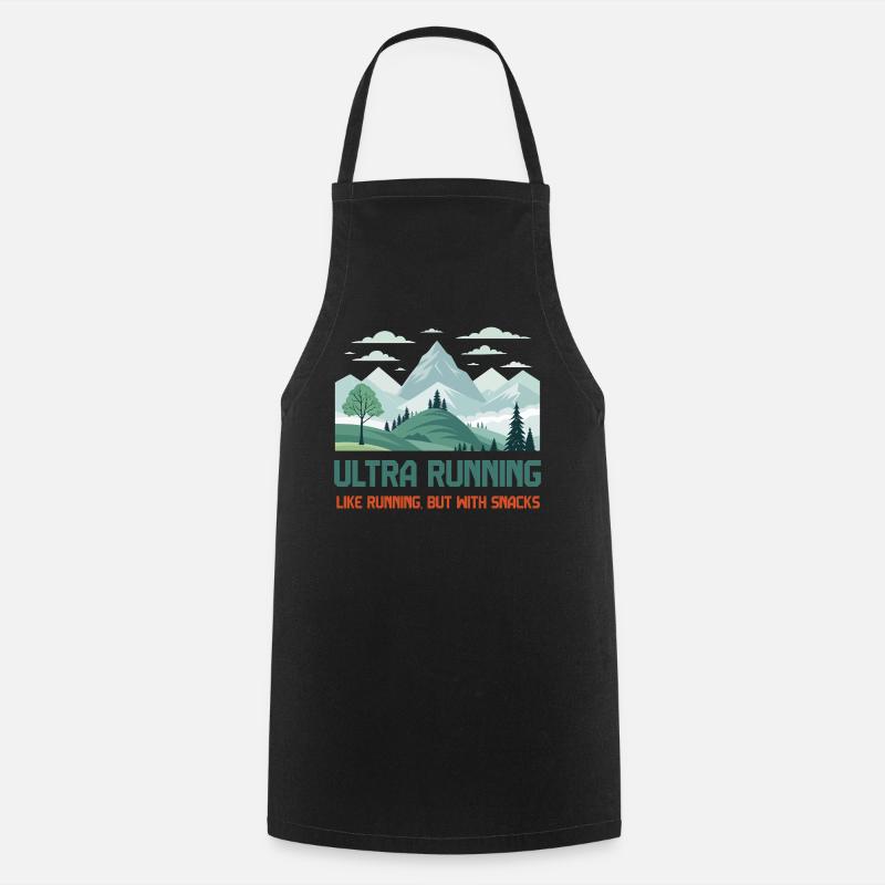 L’ultra running, comme la course à pied mais avec des collations - Tablier de cuisine - noir