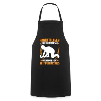 Parquet layer is slow floor layer - Cooking Apron - black - Front - AI Model Male 185 dark (185cm)