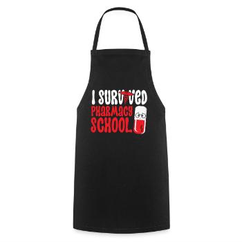 Pharmacy Tech Technician - Cooking Apron - black - Front - AI Model Male 185 dark (185cm)