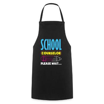 Schulberater Bitte Warten Kreativ - Kochschürze - Schwarz - Vorne - AI Model Male 185 dark (185cm)