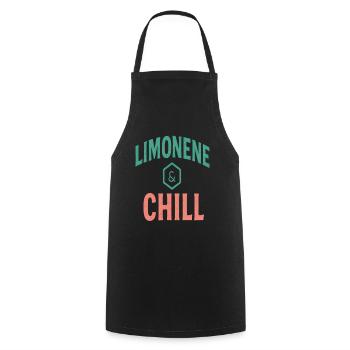 Limonene & Chill Citrus Vibes - Cooking Apron - black - Front - AI Model Male 185 dark (185cm)