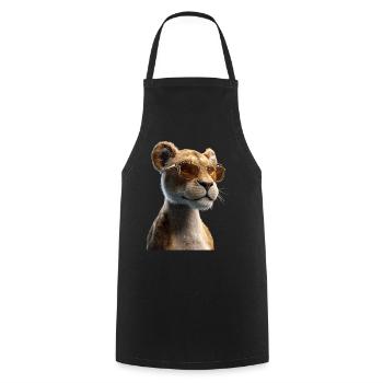 Lioness Lioness Mom Lioness Lionesses Mom Wild Lions - Cooking Apron - black - Front - AI Model Male 185 dark (185cm)