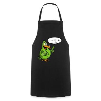 Smart bird - Cooking Apron - black - Front - AI Model Male 185 dark (185cm)