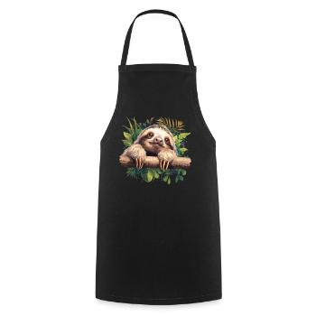 Sloths Sloth - Cooking Apron - black - Front - AI Model Male 185 dark (185cm)