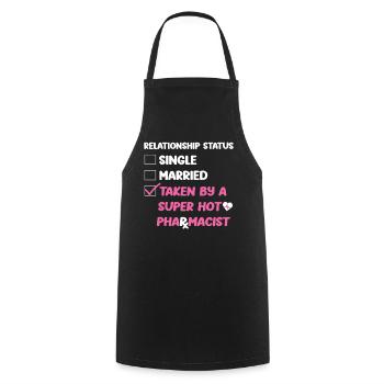 Technicien en pharmacie - Tablier de cuisine - noir - Devant - AI Model Male 185 dark (185cm)