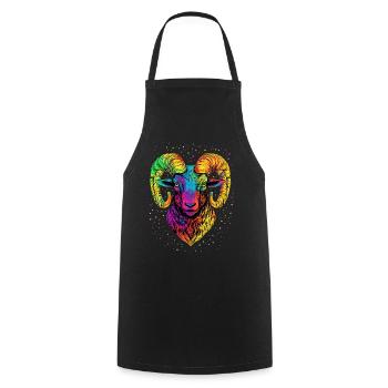 Aries mouflon Aries Wild Sheep Male Sheep - Cooking Apron - black - Front - AI Model Male 185 dark (185cm)